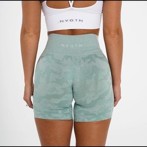 COPY - NVGTN Camo Seamless Shorts “Sage Green”